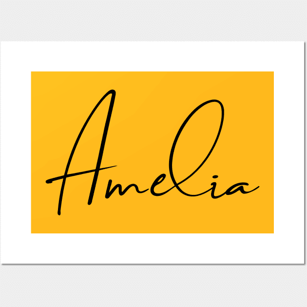 Amelia name Wall Art by ryspayevkaisar